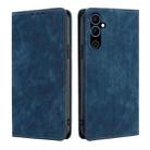 For Tecno Pova Neo 2 RFID Anti-theft Brush Magnetic Leather Phone Case(Blue) - 1