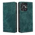For Tecno Spark 10C RFID Anti-theft Brush Magnetic Leather Phone Case(Green) - 1