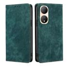 For vivo Y100 5G RFID Anti-theft Brush Magnetic Leather Phone Case(Green) - 1