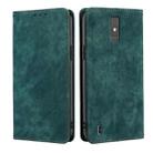 For ZTE Blade A32 RFID Anti-theft Brush Magnetic Leather Phone Case(Green) - 1