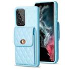 For Samsung Galaxy A53 5G Vertical Wallet Rhombic Leather Phone Case(Blue) - 1