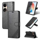 For vivo Y100 AZNS Sheepskin Texture Flip Leather Phone Case(Black) - 1