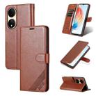 For vivo Y100 AZNS Sheepskin Texture Flip Leather Phone Case(Brown) - 1
