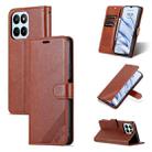 For Honor 70 Lite AZNS Sheepskin Texture Flip Leather Phone Case(Brown) - 1