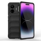 For Realme GT Neo 5 5G Magic Shield TPU + Flannel Phone Case(Black) - 1