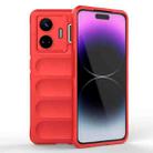 For Realme GT Neo 5 5G Magic Shield TPU + Flannel Phone Case(Red) - 1
