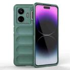 For Realme GT Neo 5 5G Magic Shield TPU + Flannel Phone Case(Dark Green) - 1