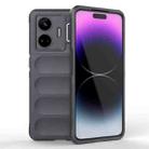 For Realme GT Neo 5 5G Magic Shield TPU + Flannel Phone Case(Dark Grey) - 1