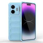 For Realme GT Neo 5 5G Magic Shield TPU + Flannel Phone Case(Light Blue) - 1