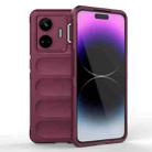 For Realme GT Neo 5 5G Magic Shield TPU + Flannel Phone Case(Wine Red) - 1