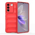 For vivo S16e 5G Magic Shield TPU + Flannel Phone Case(Red) - 1