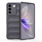 For vivo S16e 5G Magic Shield TPU + Flannel Phone Case(Dark Grey) - 1