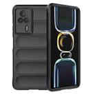 For Xiaomi Redmi K60E 5G Magic Shield TPU + Flannel Phone Case(Black) - 1