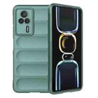 For Xiaomi Redmi K60E 5G Magic Shield TPU + Flannel Phone Case(Dark Green) - 1