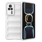 For Xiaomi Redmi K60E 5G Magic Shield TPU + Flannel Phone Case(White) - 1