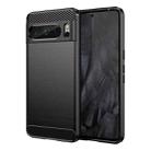 For Google Pixel 8 Pro Carbon Fiber Brushed Texture TPU Case(Black) - 1