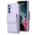 For Samsung Galaxy A54 5G Vertical Wallet Rhombic Leather Phone Case(Purple) - 1