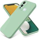 For Infinix Hot 12i Pure Color Liquid Silicone Shockproof Phone Case(Green) - 1