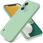 For Itel A58 / A58 Pro / A49 Pure Color Liquid Silicone Shockproof Phone Case(Green) - 1