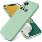 For Itel S18 Pure Color Liquid Silicone Shockproof Phone Case(Green) - 1