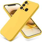 For Itel Vision 3 / S17 / P38 Pure Color Liquid Silicone Shockproof Phone Case(Yellow) - 1