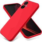For Tecno Camon 19 Neo Pure Color Liquid Silicone Shockproof Phone Case(Red) - 1