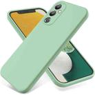 For Tecno Pova 4 Pure Color Liquid Silicone Shockproof Phone Case(Green) - 1