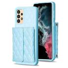 For Samsung Galaxy A13 4G Horizontal Wallet Rhombic Leather Phone Case(Blue) - 1