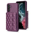 For Samsung Galaxy A34 5G Horizontal Wallet Rhombic Leather Phone Case(Dark Purple) - 1