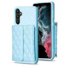 For Samsung Galaxy A34 5G Horizontal Wallet Rhombic Leather Phone Case(Blue) - 1