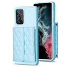 For Samsung Galaxy A52 4G / 5G Horizontal Wallet Rhombic Leather Phone Case(Blue) - 1