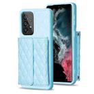 For Samsung Galaxy A53 5G Horizontal Wallet Rhombic Leather Phone Case(Blue) - 1
