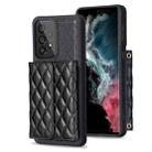 For Samsung Galaxy A54 5G Horizontal Wallet Rhombic Leather Phone Case(Black) - 1