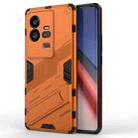 For vivo iQOO 11 Pro 5G Punk Armor 2 in 1 PC + TPU Shockproof Phone Case with Invisible Holder(Orange) - 1