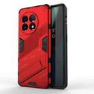 For OnePlus 11 5G Punk Armor 2 in 1 PC + TPU Shockproof Phone Case with Invisible Holder(Red) - 1