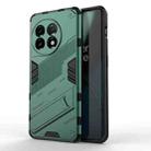 For OnePlus 11 5G Punk Armor 2 in 1 PC + TPU Shockproof Phone Case with Invisible Holder(Green) - 1