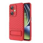 For OnePlus Nord CE 3 Wavy Texture TPU Phone Case with Lens Film(Red) - 1