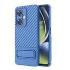 For OnePlus Nord CE 3 Wavy Texture TPU Phone Case with Lens Film(Blue) - 1