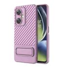 For OnePlus Nord CE 3 Wavy Texture TPU Phone Case with Lens Film(Purple) - 1