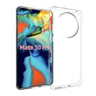 For Huawei Mate 50 Pro Waterproof Texture TPU Phone Case(Transparent) - 1