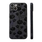 For iPhone 13 Side Pattern Magic TPU Phone Case(Black Rose) - 1
