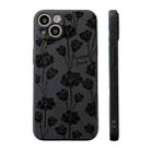 For iPhone 13 Pro Max Side Pattern Magic TPU Phone Case(Black Rose) - 1