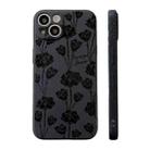 For iPhone 11 Pro Max Side Pattern Magic TPU Phone Case(Black Rose) - 1
