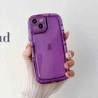 For iPhone 13 Fat Man Airbag Clear TPU Phone Case(Purple) - 1