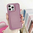 For iPhone 14 Pro Max Car Painted Airbag TPU Phone Case(Purple) - 1