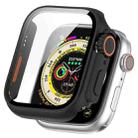 For Apple Watch Series 8 & 7 41mm Tempered Film + PC Integrated Watch Protective Case(Black) - 1