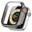 For Apple Watch Series 8 & 7 41mm Tempered Film + PC Integrated Watch Protective Case(Titanium Steel) - 1