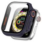 For Apple Watch Series 8 & 7 41mm Tempered Film + PC Integrated Watch Protective Case(Midnight Blue) - 1