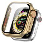 For Apple Watch Series 8 & 7 41mm Tempered Film + PC Integrated Watch Protective Case(Champagne Gold) - 1