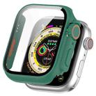 For Apple Watch Series 8 & 7 45mm Tempered Film + PC Integrated Watch Protective Case(Green) - 1